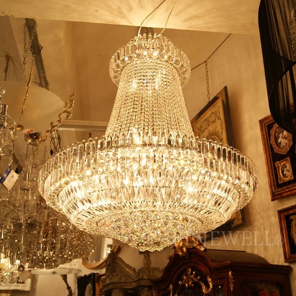 エンパイア型 クリスタルシャンデリア 31灯 クローム(W1000×H1100mm)