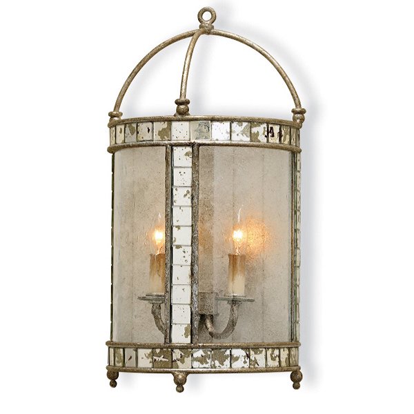 【CURREY】アメリカ・デザインアイアンブラケット 2灯(W254×D153×H482mm)