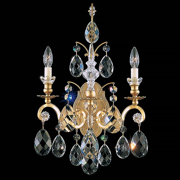 【SCHONBEK】アメリカ・クリスタルブラケット『RENAISSANCE』2灯(W380×Ｄ200×Ｈ570mm)