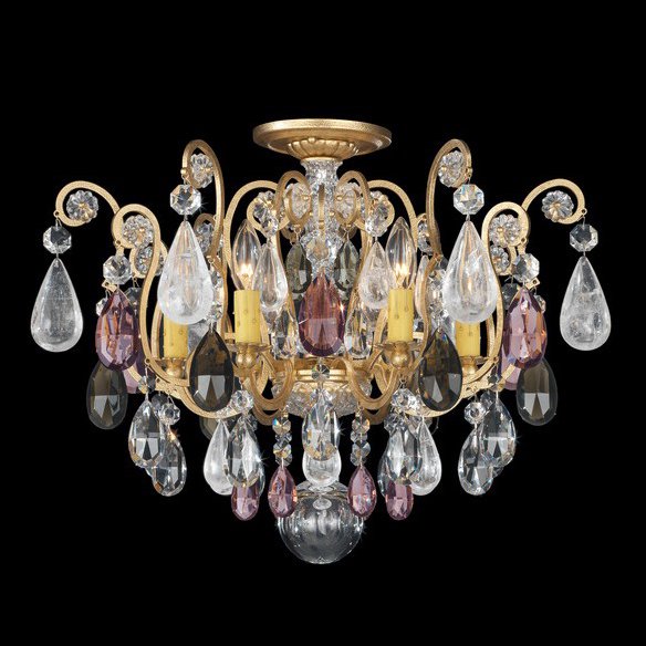 【SCHONBEK】アメリカ・ロッククリスタルシーリングシャンデリア『RENAISSANCE』6灯(W510×H380mm)