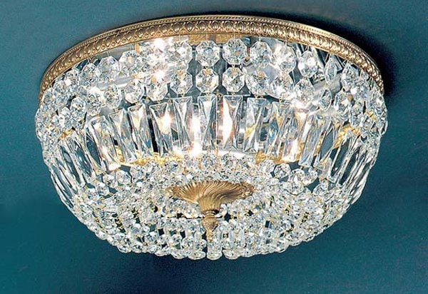 【CLT】アメリカ・シーングシャンデリア『Crystal Baskets』5灯 オールド・ワールド・ブロンズ(W450×H220mm)*