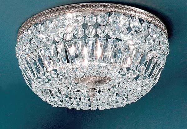 【CLT】アメリカ・シーリングシャンデリア『Crystal Baskets』5灯 クローム(W450×H220mm)*