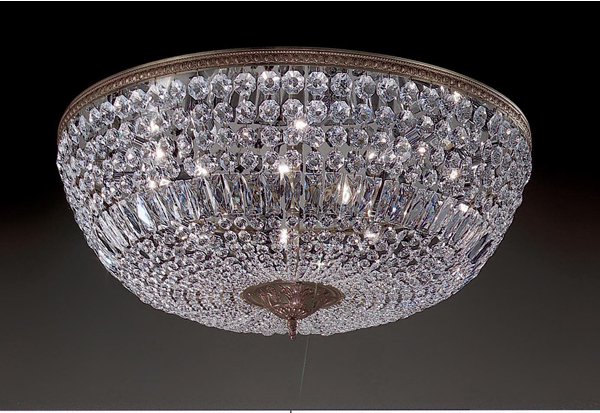 【CLT】アメリカ・シーリングシャンデリア『Crystal Baskets』10灯 ロマン・ブロンズ(W760×H300mm)*