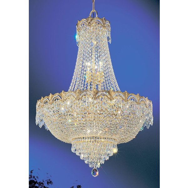 【CLT】アメリカ・クリスタルシャンデリア『Regency II』9灯 ゴールド(W640×H860mm)*