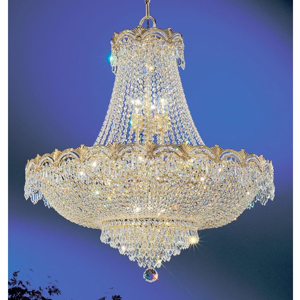 【CLT】アメリカ・クリスタルシャンデリア『Regency II』11灯 ゴールド(W840×H910mm)*