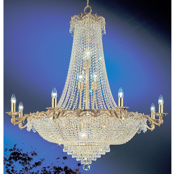 【CLT】アメリカ・クリスタルシャンデリア『Regency II』20灯 ゴールド(W1140×H1220mm)*