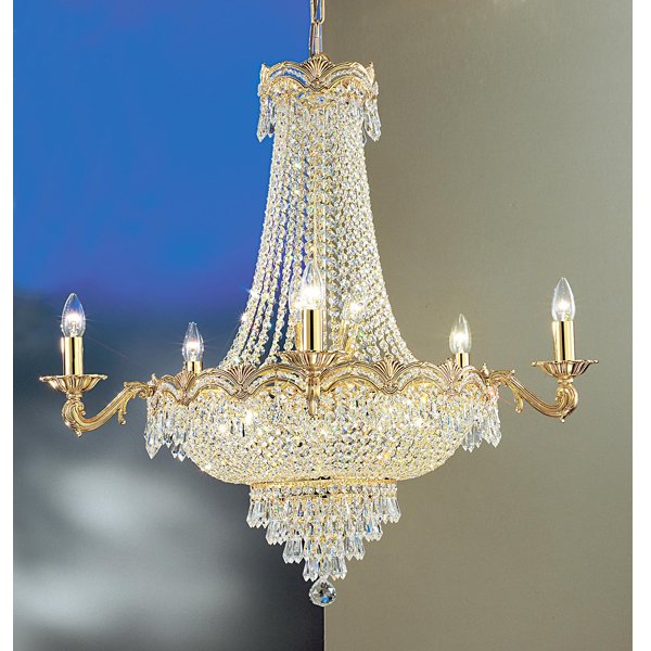 【CLT】アメリカ・クリスタルシャンデリア『Regency II』13灯 ゴールド(W840×H860mm)*