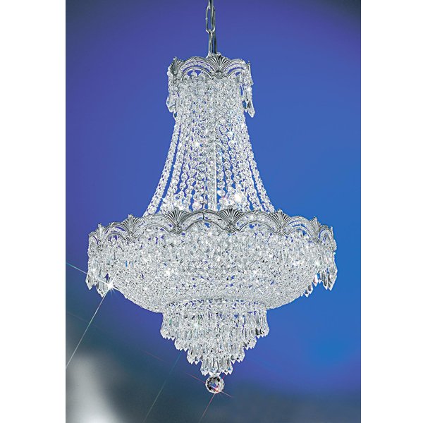 【CLT】アメリカ・エンパイア型クリスタルシャンデリア『Regency II』8灯 クローム(W530×H740mm)*