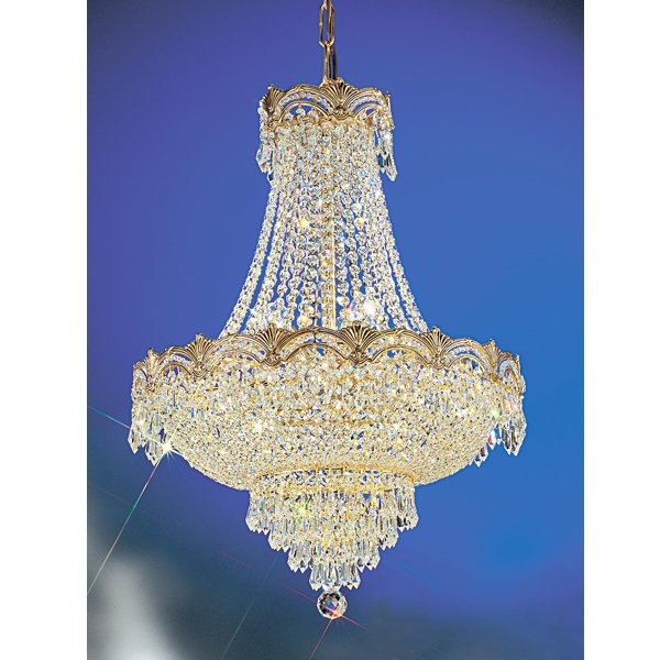 【CLT】アメリカ・エンパイア型クリスタルシャンデリア『Regency II』8灯 ゴールド(W530×H740mm)*