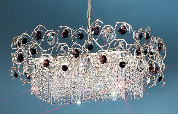 【CLT】アメリカ・クリスタルデザインシャンデリア『Foresta Colorita』8灯 シルバー(W410×H310mm)*