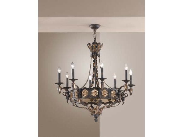 【CLT】アメリカ・クリスタルデザインシャンデリア『Castillo』12灯 ブロンズ(W860×H860mm)*