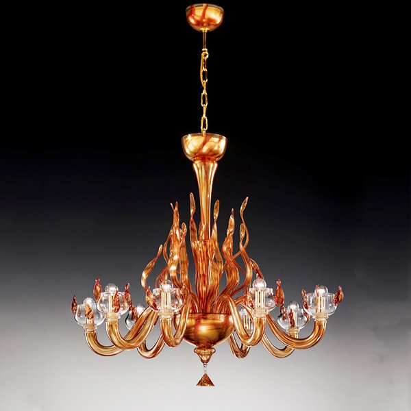 【DeMajo】 イタリア製 デザイン・ヴェネチアンシャンデリア 8灯 （W1000×H900mm）