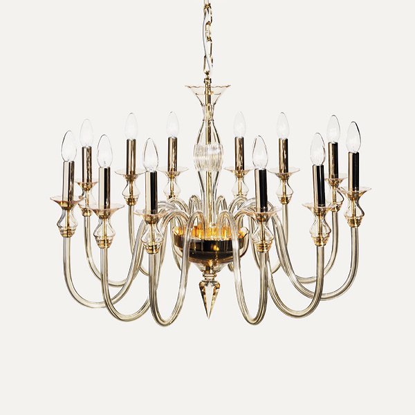 【DeMajo】 イタリア製 デザイン・ヴェネチアンシャンデリア　12灯 （W750×H570mm)