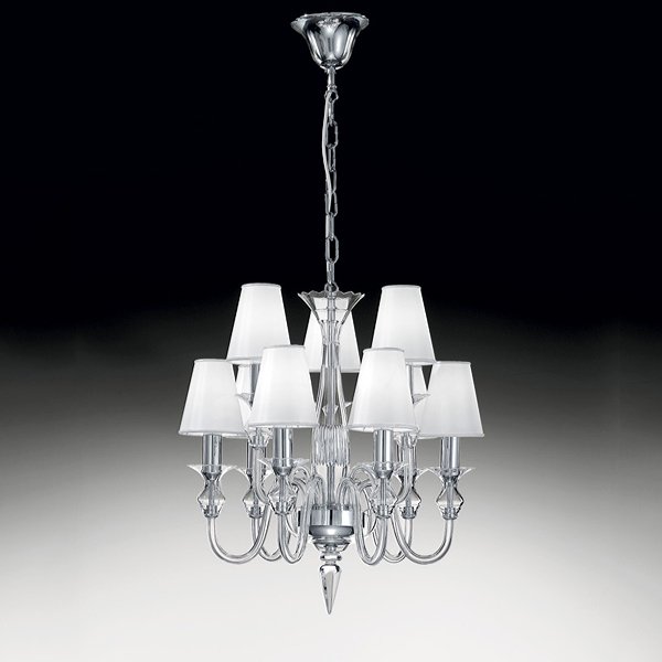 【DeMajo】 イタリア製 デザイン・ヴェネチアンシャンデリア　9灯 （W570×H570mm)