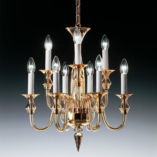 【DeMajo】 イタリア製 デザイン・ヴェネチアンシャンデリア　9灯 （W530×H570mm)