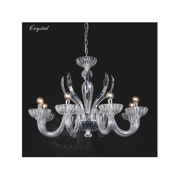 【TSL】＜3台から注文可＞ベネチアンシャンデリア 8灯 クリア(D840×H575mm)