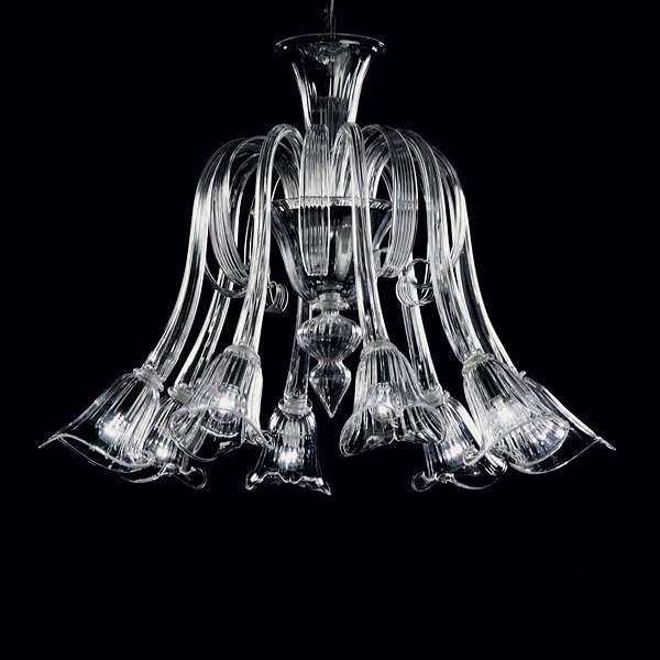 【DeMajo】 イタリア製 デザイン・ヴェネチアンシャンデリア　8灯 （W920×H600mm)