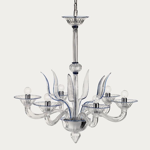 【DeMajo】 イタリア製 デザイン・ヴェネチアンシャンデリア　8灯 （W800×H800mm)