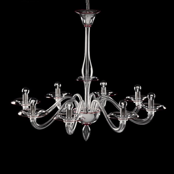 【DeMajo】 イタリア製 デザイン・ヴェネチアンシャンデリア　8灯 （W950×H800mm)