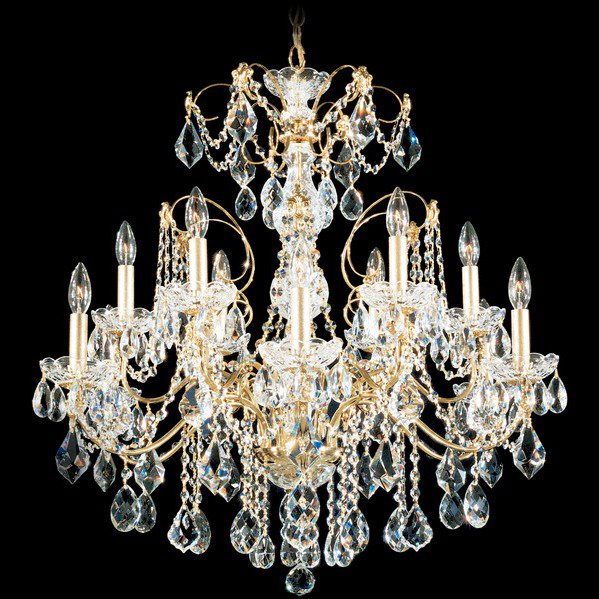 【SCHONBEK】アメリカ・クリスタルシャンデリア『CENTURY』12灯(W760×H750mm)