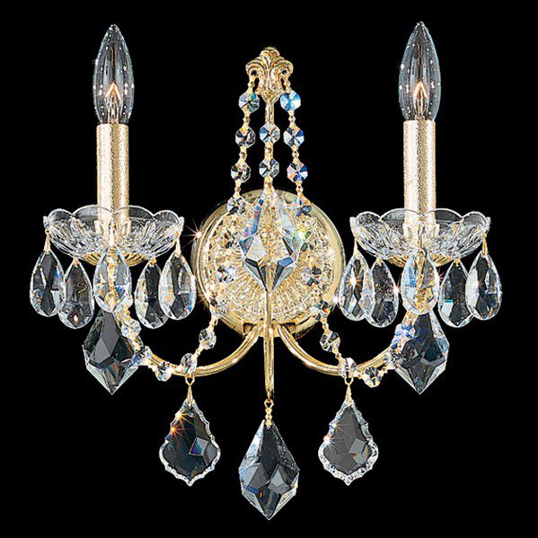 【SCHONBEK】アメリカ・クリスタルブラケット『CENTURY』2灯(W300×D140×H360mm)