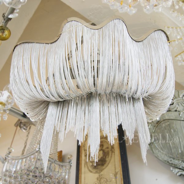 【ALABASTER】デザインシャンデリア クローム 12灯(W1100×D400×H800mm)