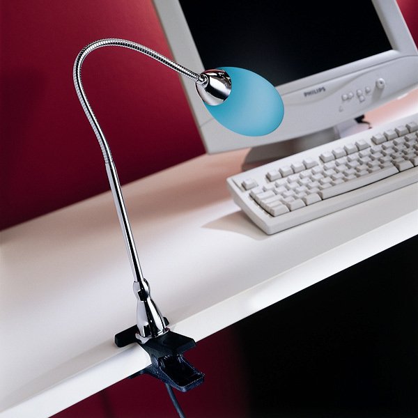 【DeMajo】 イタリア製 デザイン・ガラスシェードテーブルライト　1灯　（W160×H350mm)