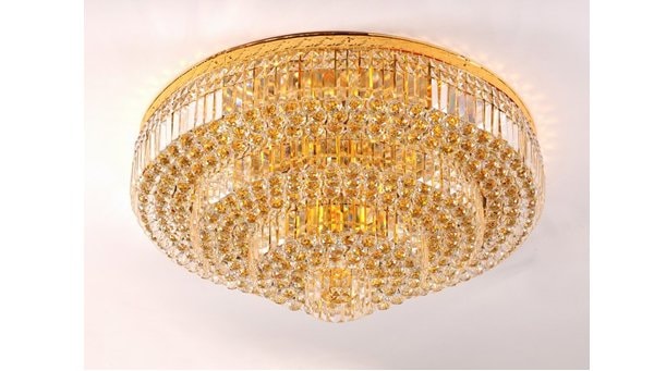 クリスタルシーリングシャンデリア 25灯 ゴールド(W1000×H340mm) | EL