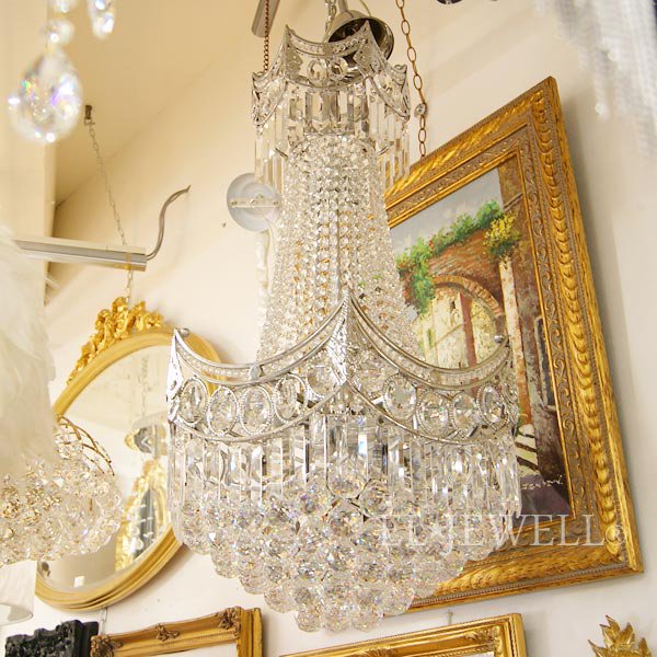 【ALABASTER】エンパイア型ボールシャンデリア 15灯(W500×H950mm)