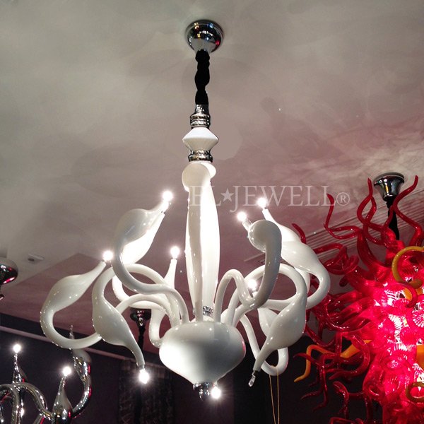 デザインシャンデリア 12灯 ホワイト(W650×H700mm)