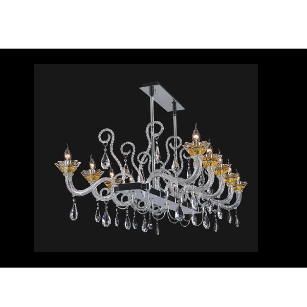 【TSL】＜3台から注文可＞ベネチアンデザインシャンデリア 10灯 クローム(W1120×D755×H540～700mm)