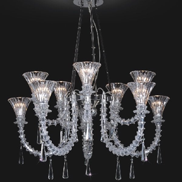 【TSL】＜3台から注文可＞ベネチアンデザインシャンデリア 10灯 クローム(D1000×H1060mm)