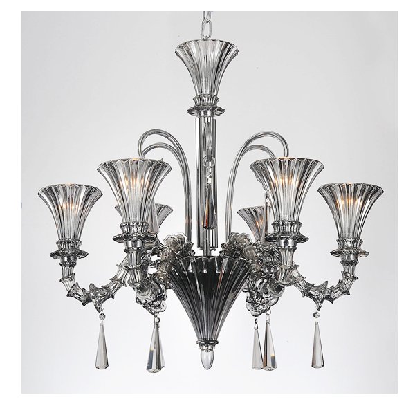 【TSL】＜3台から注文可＞ベネチアンシャンデリア 6灯 スモーキーブラック(D770×H705mm)＊