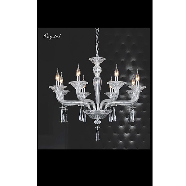 【TSL】＜3台から注文可＞ベネチアンシャンデリア 8灯 クリア(D855×H680mm)