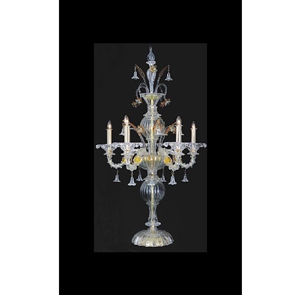 【TSL】＜3台から注文可＞ベネチアンテーブルライト 5灯 クリア(D850×H1410mm)