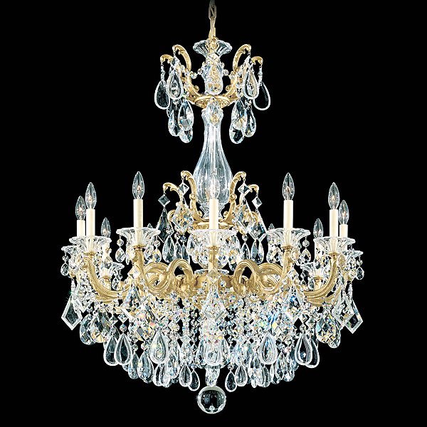 【SCHONBEK】アメリカ・クリスタルシャンデリア『LA SCALA』12灯(W840×H1040mm)