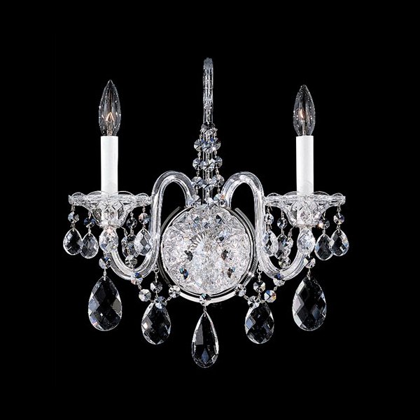 【SCHONBEK】アメリカ・クリスタルブラケット『STERLING』2灯(W390×D170×H420mm)