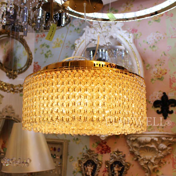 オーバルシーリングシャンデリア 12灯 ゴールド(φ460×H200mm)