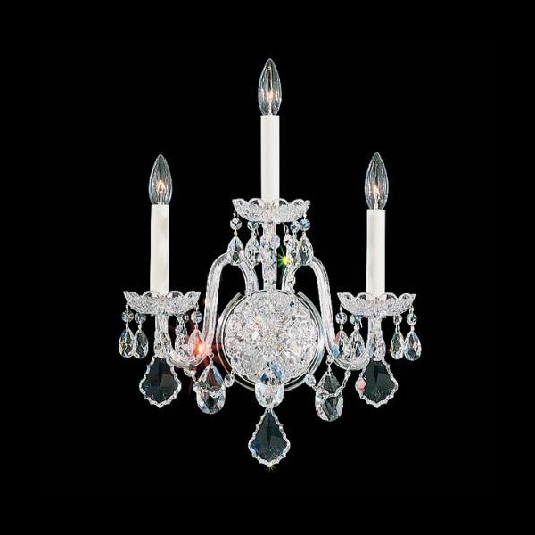 【SCHONBEK】アメリカ・クリスタルブラケット『OLDE WORLD』3灯(W370×D190×H510mm)