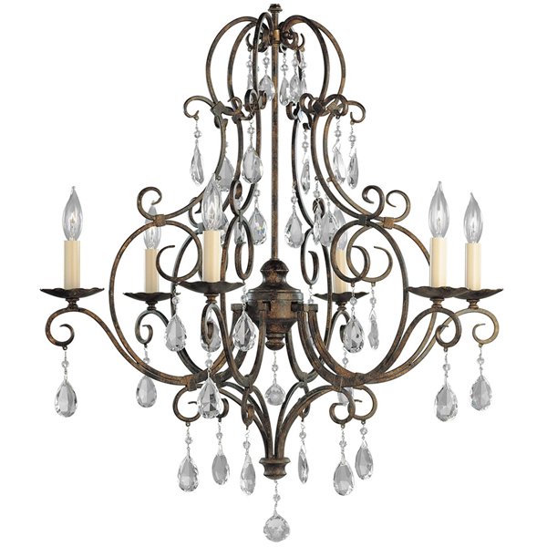 【GENERATION LIGHTING】アメリカ・FEISS Collectionクリスタルシャンデリア「Chateau」6灯(W635×H762mm)