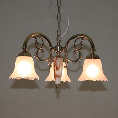 スペイン製ガラスシェードペンダントシャンデリア「SERIES A」3灯(W520×H300mm)