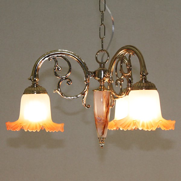 スペイン製ガラスシェードペンダントシャンデリア「SERIES A」3灯(W520×H300mm)