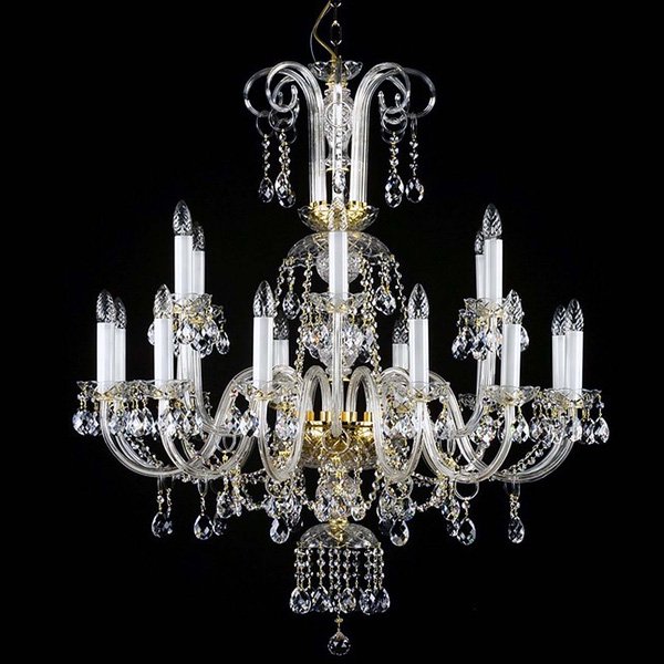 【ART GLASS】クリスタルシャンデリア「ROMA」18灯(W980×H1060mm)