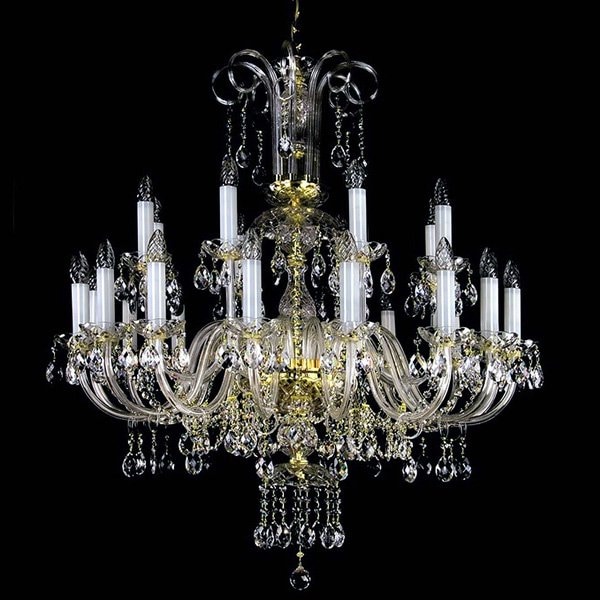 【ART GLASS】クリスタルシャンデリア「ROMA」24灯（W980×H1060mm）