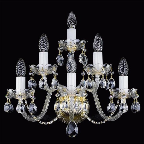 【ART GLASS】クリスタルブラケット 6灯「MIRKA」(W460×H430mm)