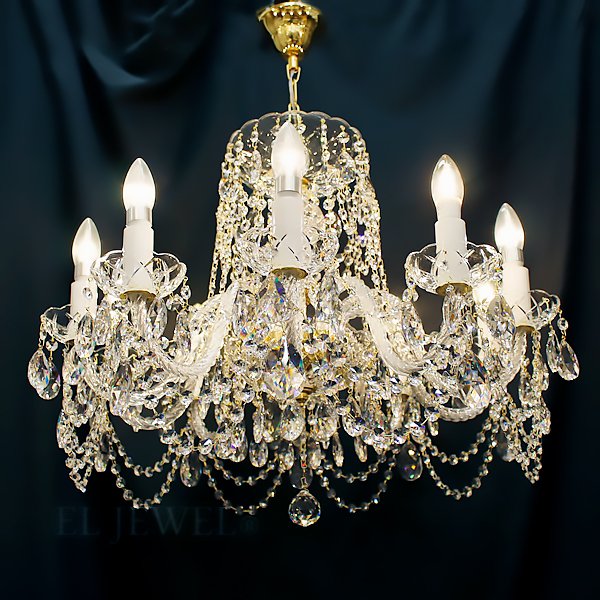 【ART GLASS】クリスタルシャンデリア「DONATELA」10灯(W660×H480mm)