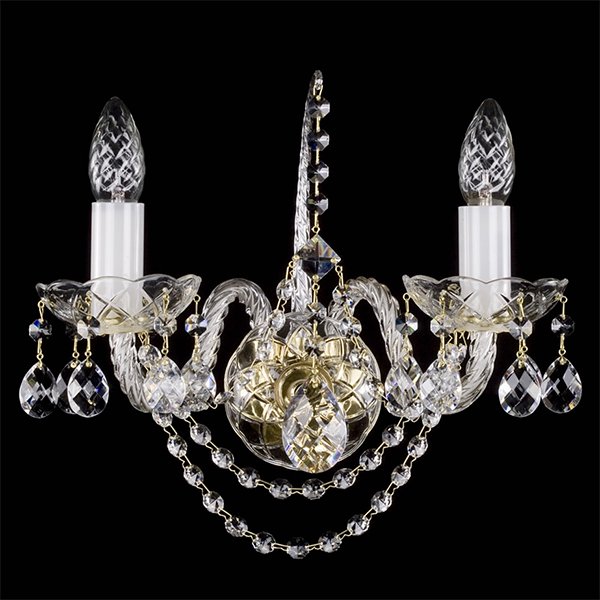 【ART GLASS】クリスタルブラケット「MARION」2灯(W330×H280mm)