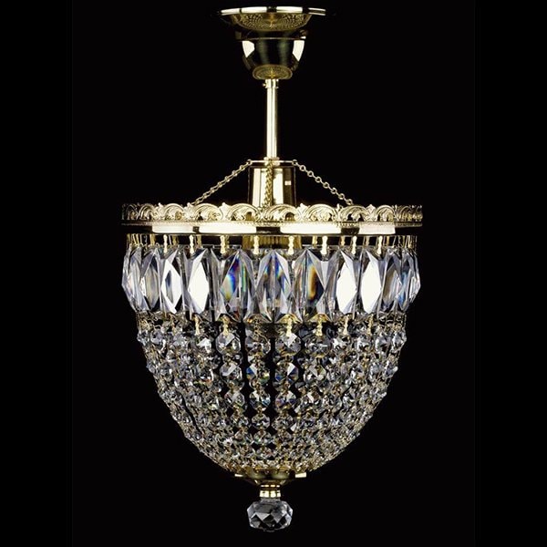 【ART GLASS】クリスタルシーリングシャンデリア「FATIMA」1灯(W250×H310mm)