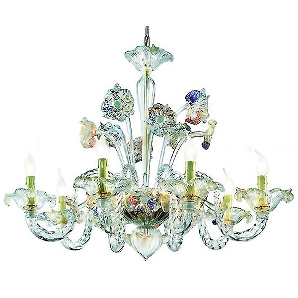 【VENICE ARTE】ヴェネチアンシャンデリア「Redentore」6灯(φ800×H650mm)