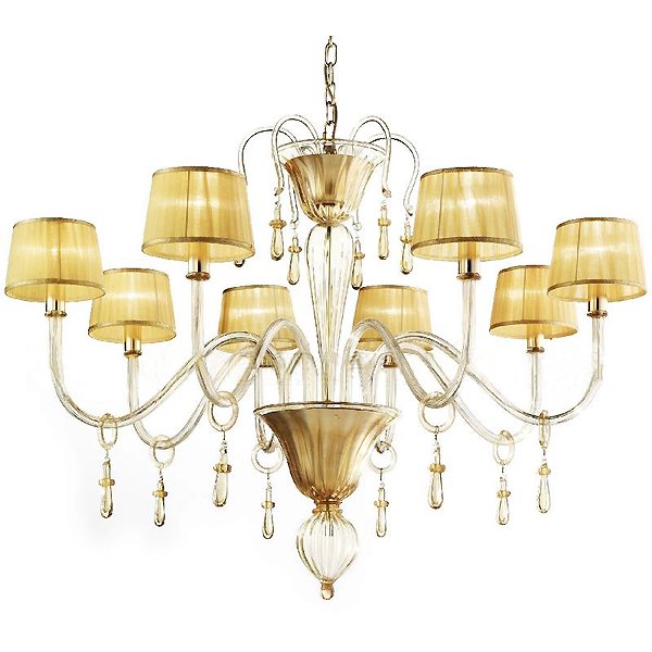 【VENICE ARTE】ヴェネチアンシャンデリア「Paris」3灯(φ650×H600mm)